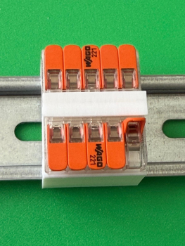 5er Pack SOIXX Hutschienenhalter XWD für 5x WAGO 221-415 DIN Rail 35mm