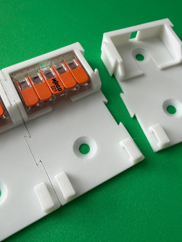 5 x SOIXX Halterung XWL Lang für 5er Klemmen WAGO 221-415 Weiß XWL-21W5-031
