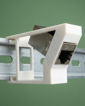 SOIXX Hutschienenhalter für Keystone Module RJ45 Netzwerk Cat6, Cat7, Cat8 DIN Rail 35 mm Adapter