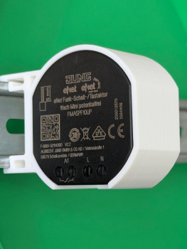 SOIXX Hutschienenhalter für Jung eNet Funk Aktor DIN Rail 35 mm