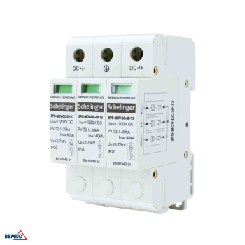 Schelinger Überspannungsschutz 3P 20kA DC 1200V Typ T2 (C) A53-SPD-MOV-DC-3P-T2