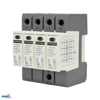Schelinger Überspannungsschutz 4P 20kA(8/20) Typ T2 (C) A51-SPD01-4P-C
