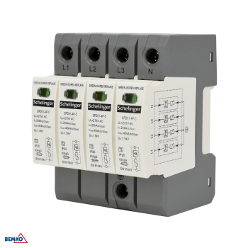 Schelinger Überspannungsschutz 4P 20kA(8/20) Typ T2 (C) A51-SPD01-4P-C