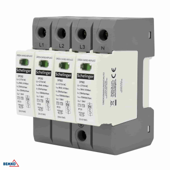 Schelinger Überspannungsschutz 4P 8kA(10/350) Typ T1+T2 (B+C) A51-SPD02-4P-B+C