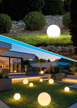 Gartenleuchte STONO 40 MLK E27 IP65 Kugelleuchte Kanlux 45932