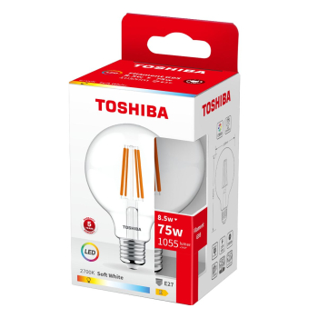 Preview: LED Lampe Globe 8,5W G95 Toshiba Filament E27 2700K warmweiss 1055Lm