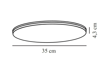 Nordlux LED Deckenleuchte VIC 35 3000K 36W IP40 Badleuchte 3200Lm 2210236001