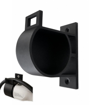 SOIXX Wandhalterung Typ 2 für EV Ladekabel, Schwarz, seitlich rechts, passend für alle Typ 2 Stecker nach DIN EN 62196-1 XEV-2SR-032