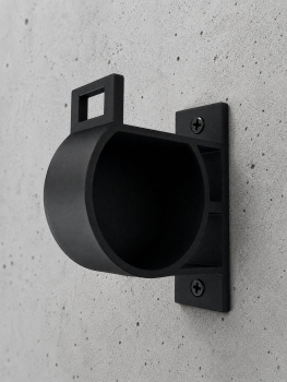 SOIXX Wandhalterung Typ 2 für EV Ladekabel, Schwarz, seitlich rechts, passend für alle Typ 2 Stecker nach DIN EN 62196-1 XEV-2SR-032