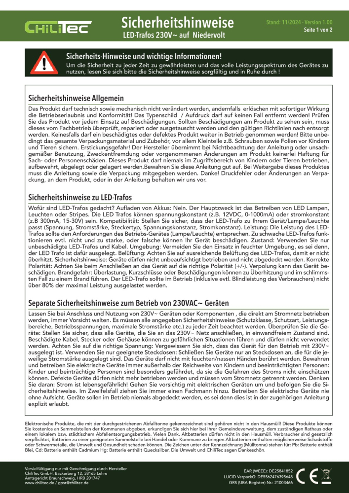 ChiliTec Steckdosensäule 2-fach Anthrazit IP44 Gartensteckdose 23444