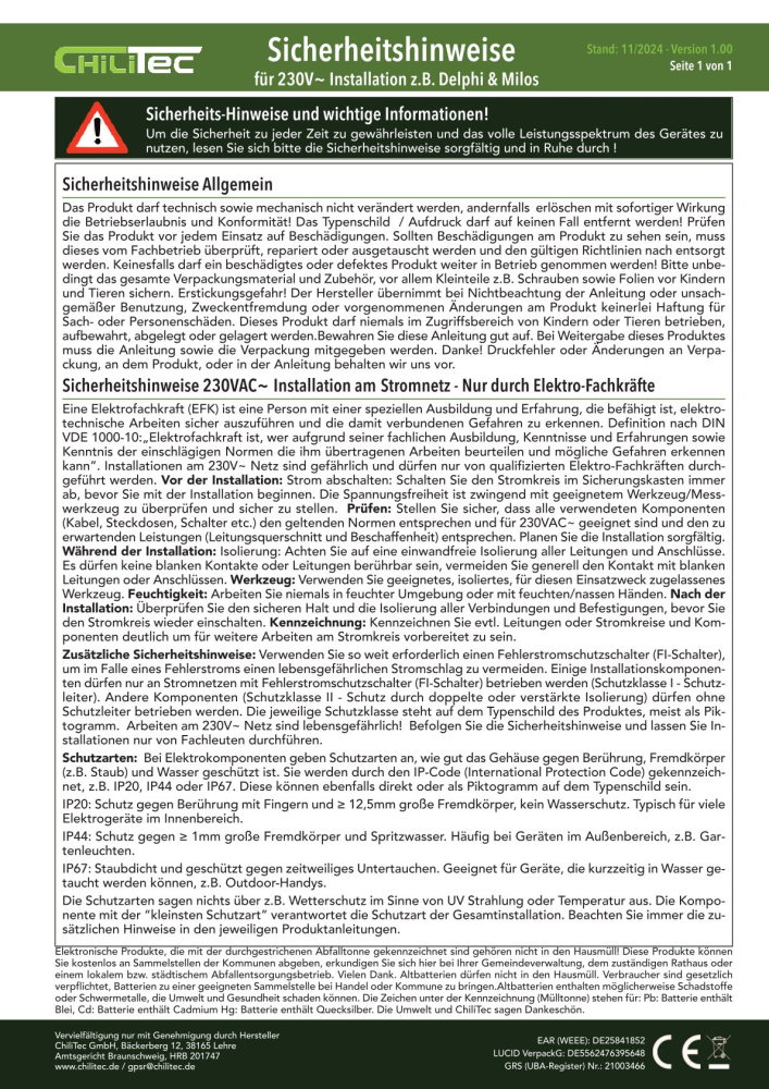 MILOS Steckdose Matt Weiß mit erhöhtem Berührungsschutz, Modul Klemm 22771