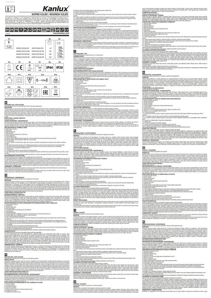 LED Panel 4000K Einbauleuchte KATRO 18W Downlight weiß eckig 28943