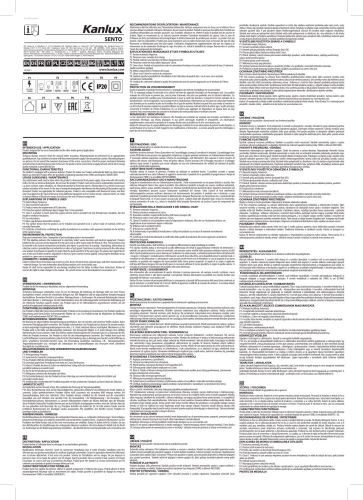 Kanlux Bewegungsmelder 3x PIR SENTO H360/V120 Aufputz weiss 26820