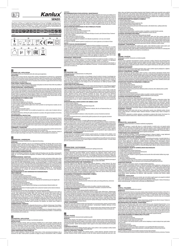 Kanlux Bewegungsmelder 2x PIR SENZO H360/V120 Aufputz weiss 26821