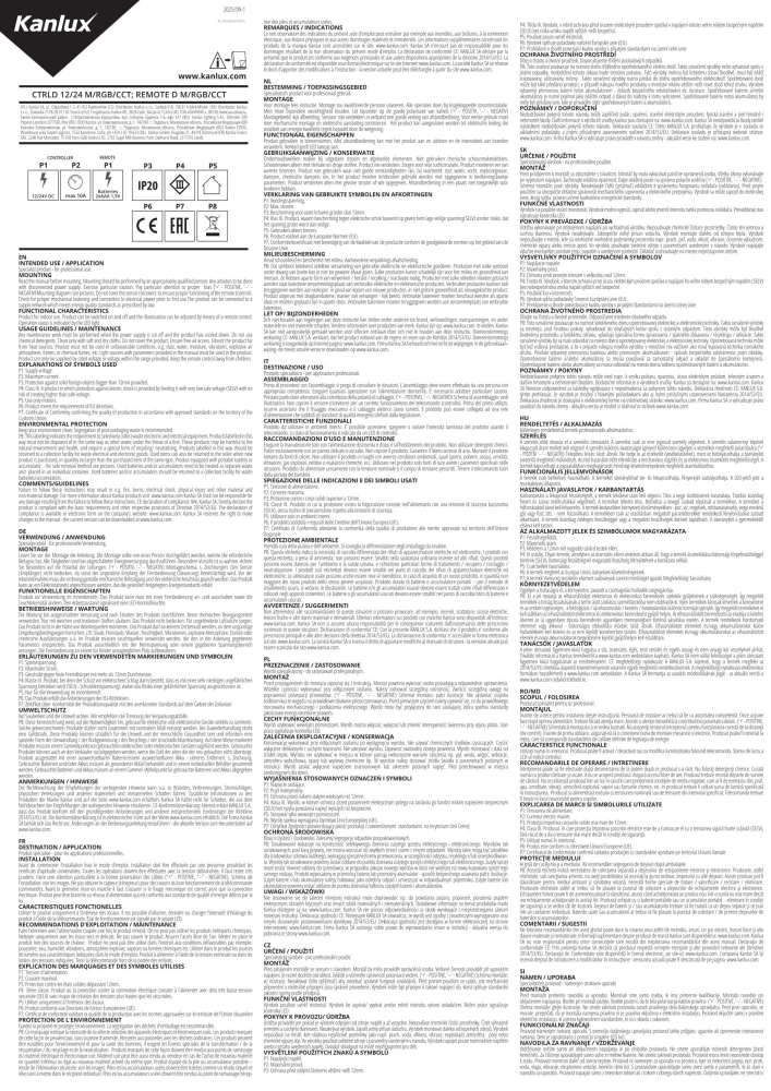 Controller für LED-Streifen CTRLD 12/24V M/RGB/CCT Kanlux 22149
