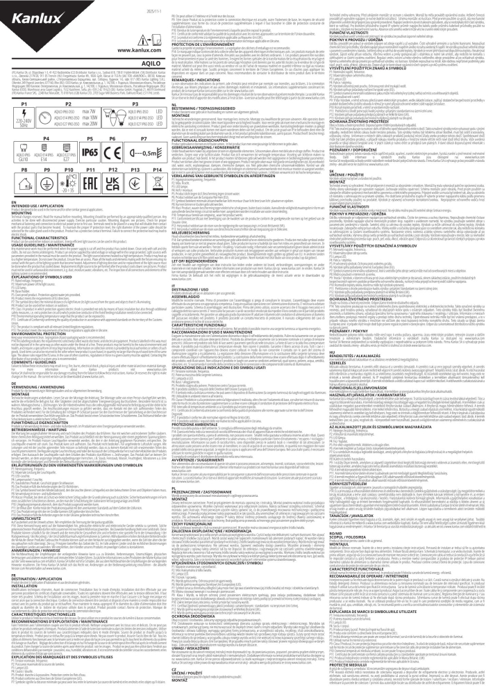 Kanlux Deckenleuchte AQILO IP65 DSO-BE Beige GU10 Feuchtraumleuchte 36646