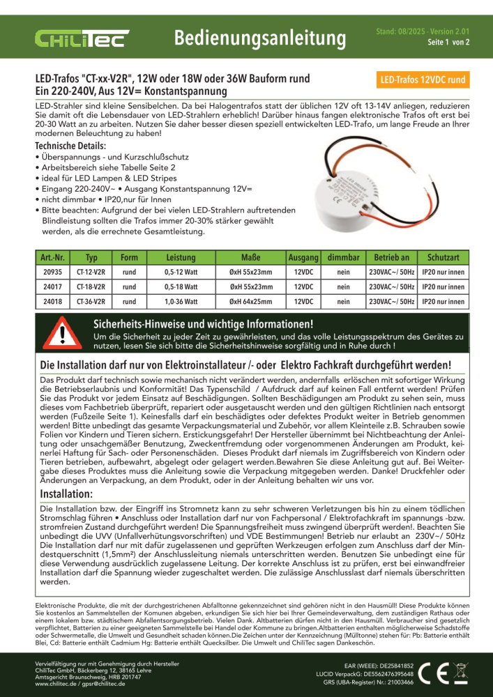 ChiliTec Steckdosensäule 2-fach Anthrazit IP44 Gartensteckdose 23444