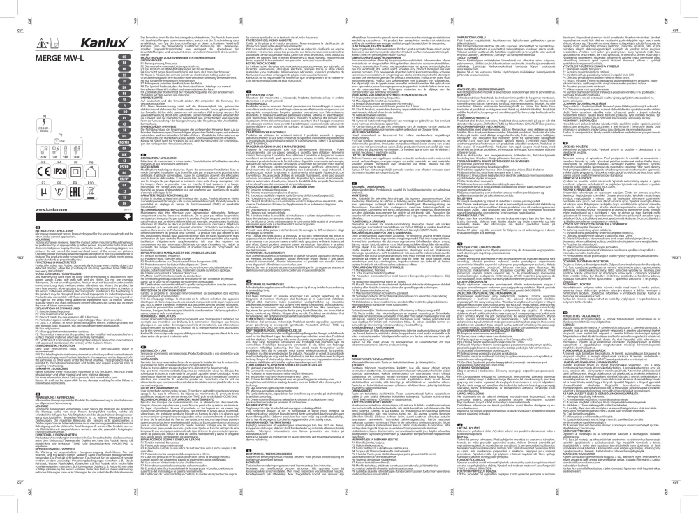 Kanlux Bewegungsmelder MERGE MW-L Mikrowellen Sensor weiß 23453