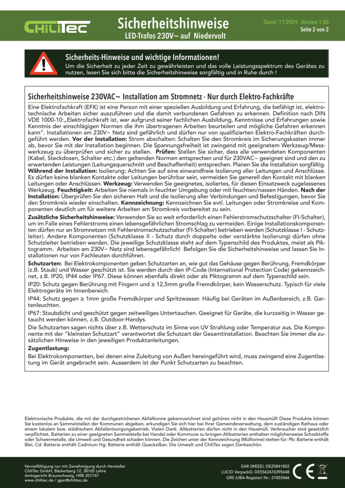 ChiliTec Steckdosensäule 2-fach Anthrazit IP44 Gartensteckdose 23444