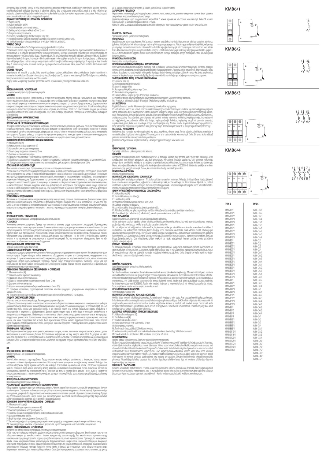 Ideal Leitungsschutzschalter KMB6 C6 1P 6A KMB6-C6/1 VDE 23157