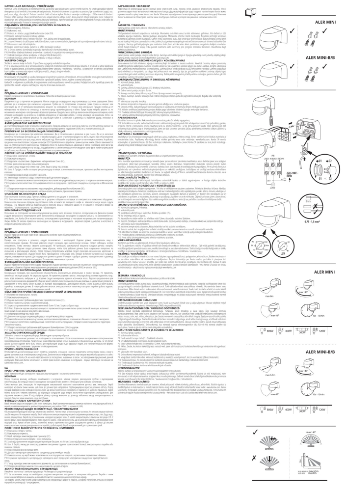 Bewegungsmelder ALER MINI PIR Sensor Aufputz 800W schwarz weiß 23459