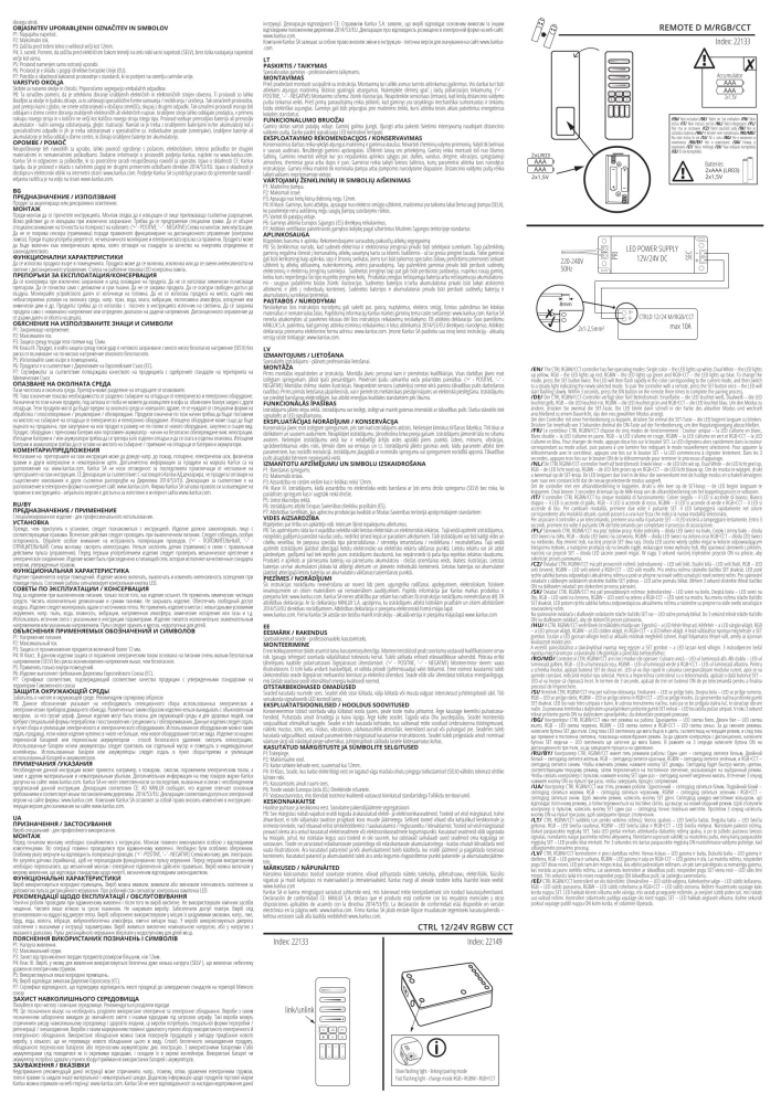 Controller für LED-Streifen CTRLD 12/24V M/RGB/CCT Kanlux 22149