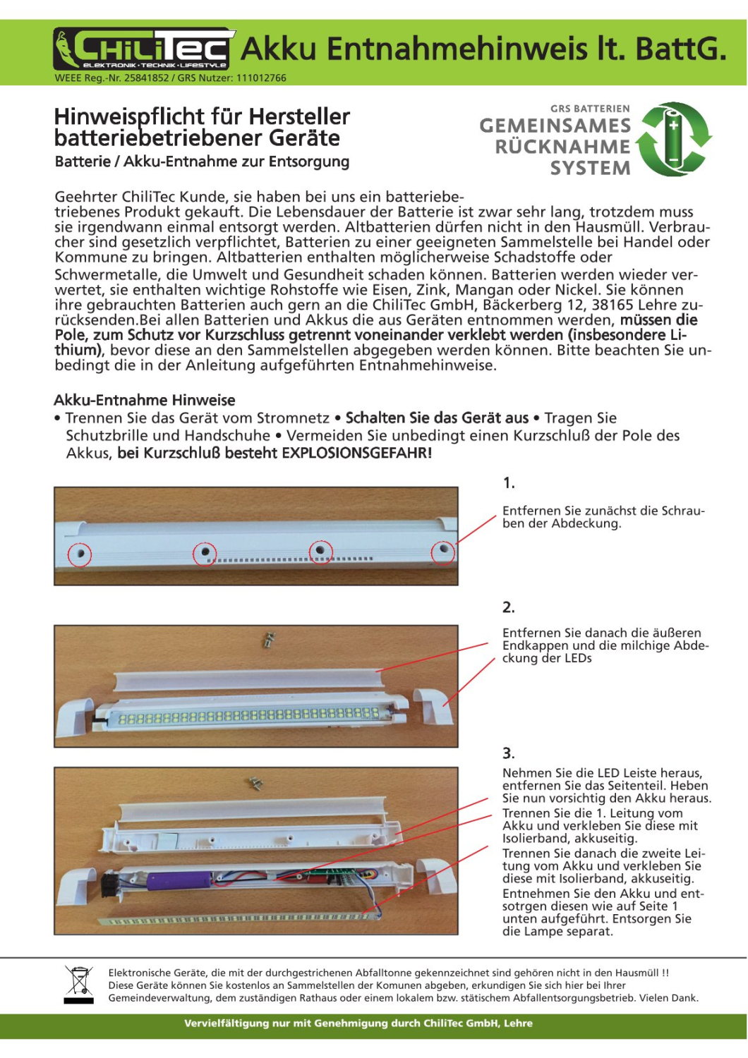 ChiliTec LED Notleuchte "CTNL-90 SMD" Sicherheitsleuchte Lithium Akku Notbeleuchtung 9W 21507