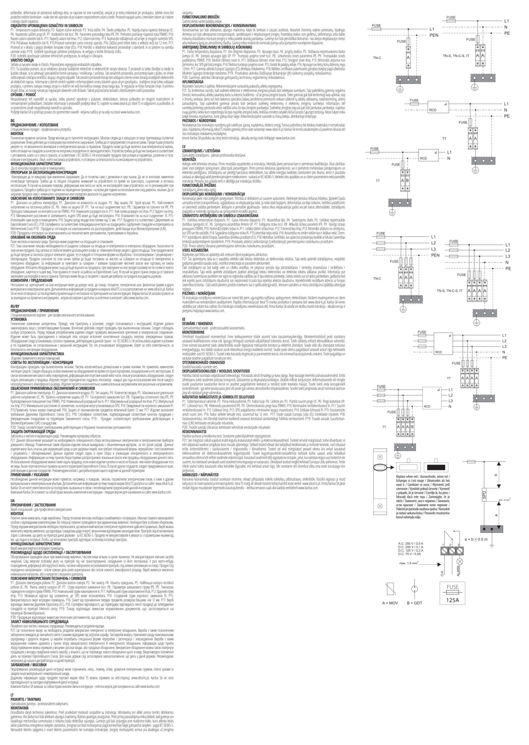 Überspannungsschutz KSD KSD-T1+T2 275/60 1P Überspannungsschutzschalter Ideal 23923