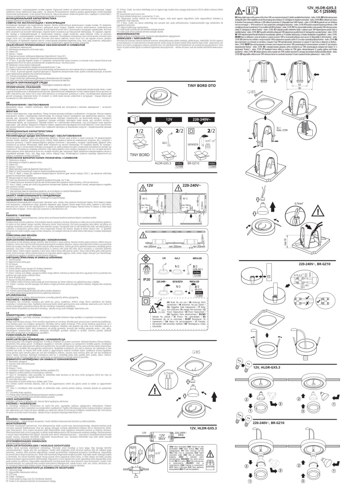 Einbauleuchte TINY BORD DTO-W Kanlux weiss gold 37168