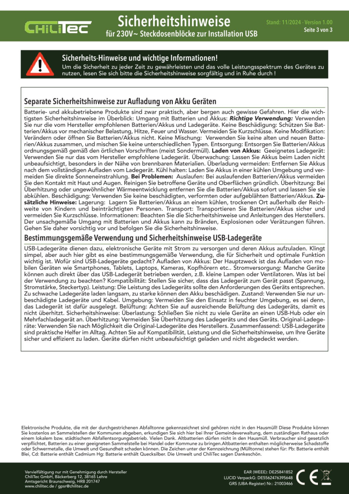 4-fach Steckdosenblock + 2x USB A+C 3,1A schwarz Aufbausteckdosen 23790