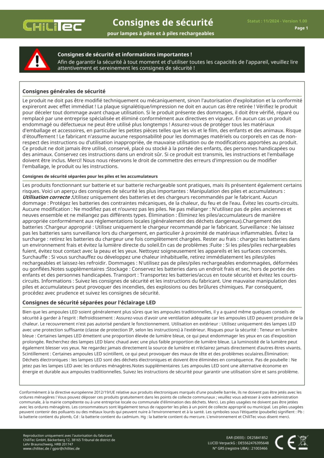 ChiliTec LED Solar Wandleuchte "SWL-AS400" IP44 PIR Bewegungsmelder 3000K 24003