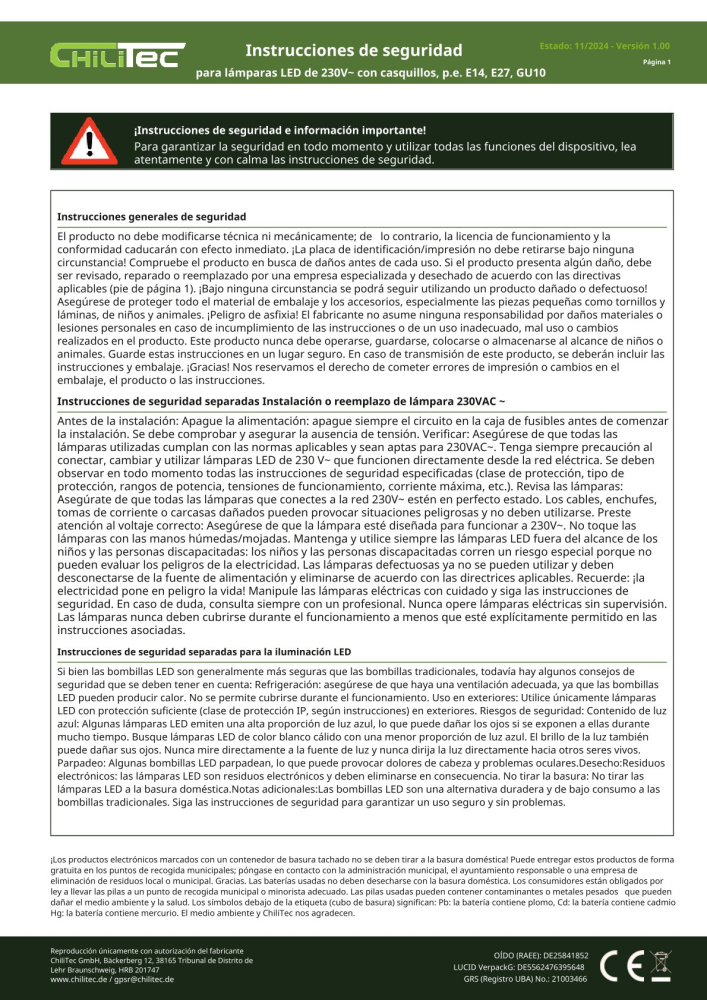 ChiliTec Netzkabel mit Fußschalter blanke Enden 2m schwarz 22520