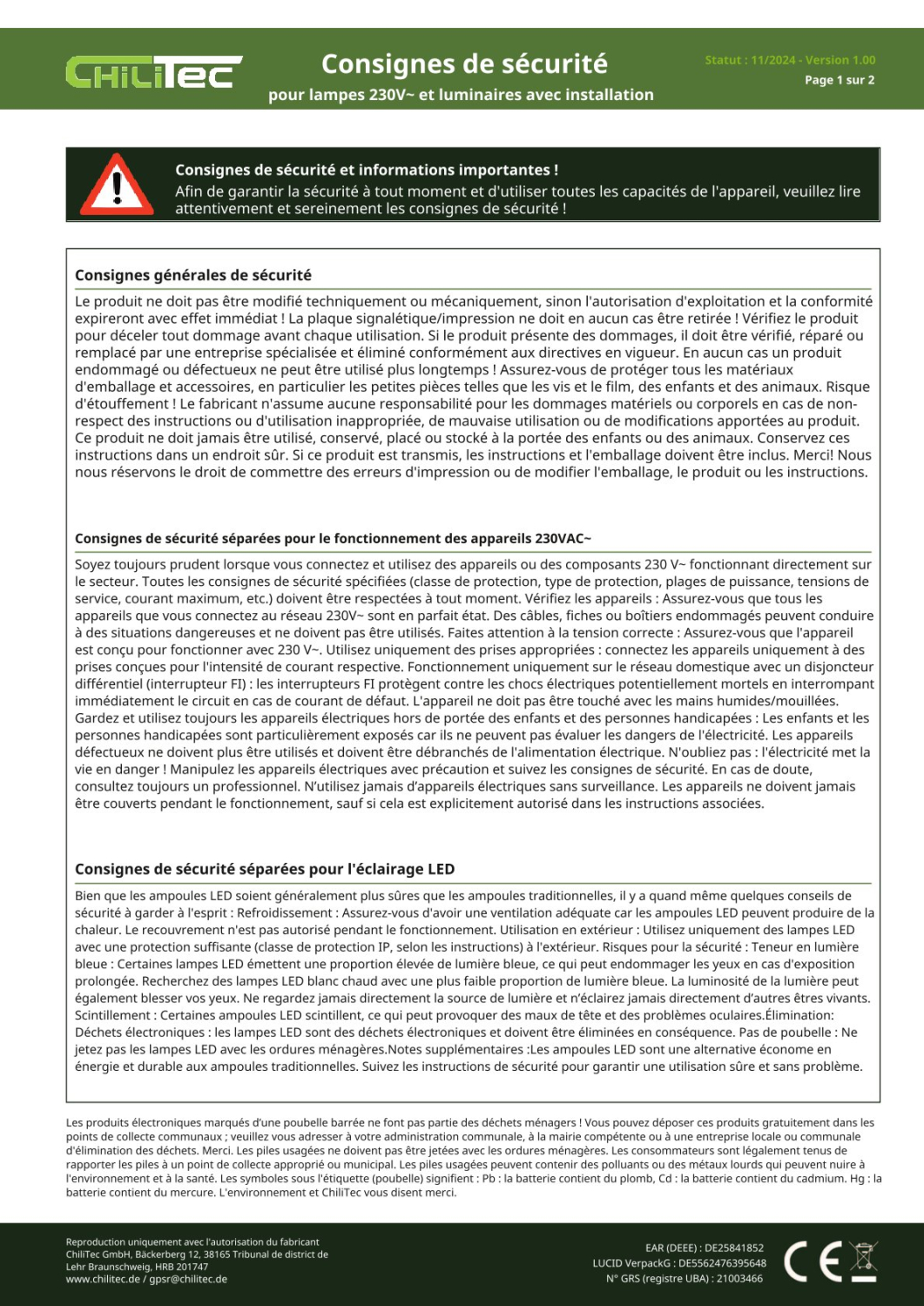 ChiliTec LED Modul "Piatto CCT 5" 100° Einbaustrahler 5W 3000K/4000K/6500K 24101