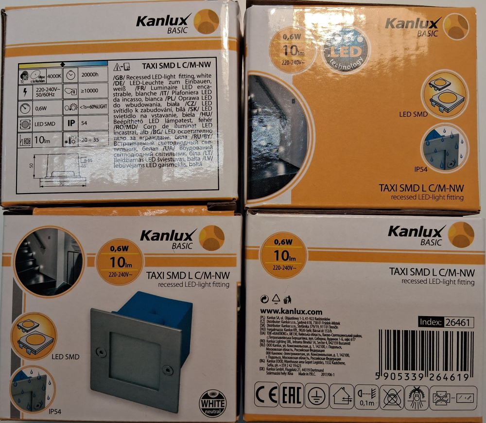 LED Wand Einbauleuchte TAXI Treppenspot matt chrome neutralweiß 4000K