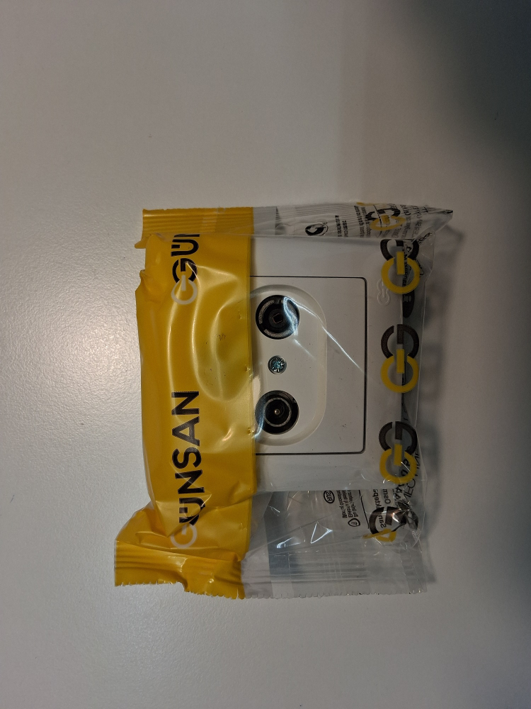 Gunsan Visage Multimedia Sat TV Radio End Antennendose Unterputz Weiss