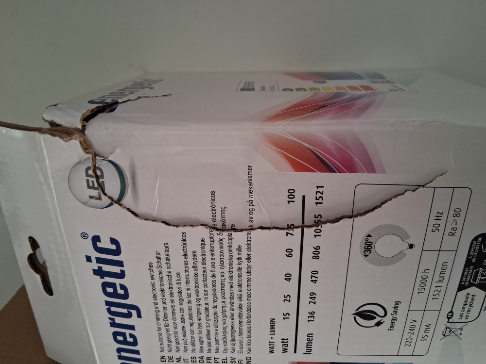 LED Lampe G120 11W Energetic E27 1521Lm 2700K Filament Leuchtmittel Globe Ø124