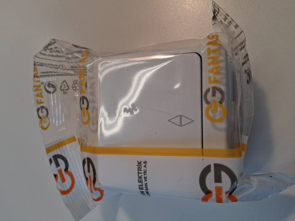 Wechselschalter Feuchtraum IP54 2-Wege Schalter Aufputz Weiss Gunsan