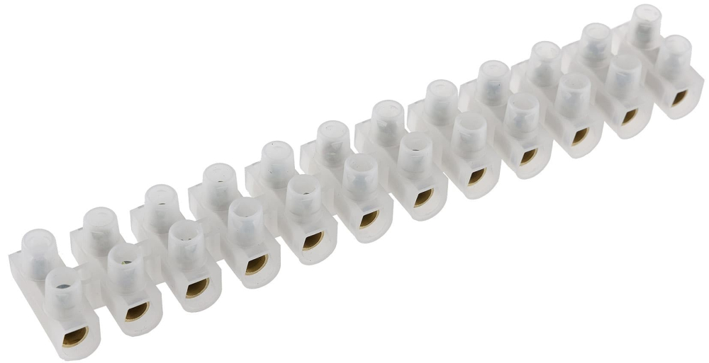 Lüsterklemmen transparent 4,0-10mm², 12 Klemmen Messingeinsatz, 17905