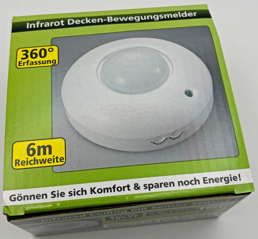 Bewegungsmelder PIR 360° "CBM" IP20 3-Draht weiß 18637