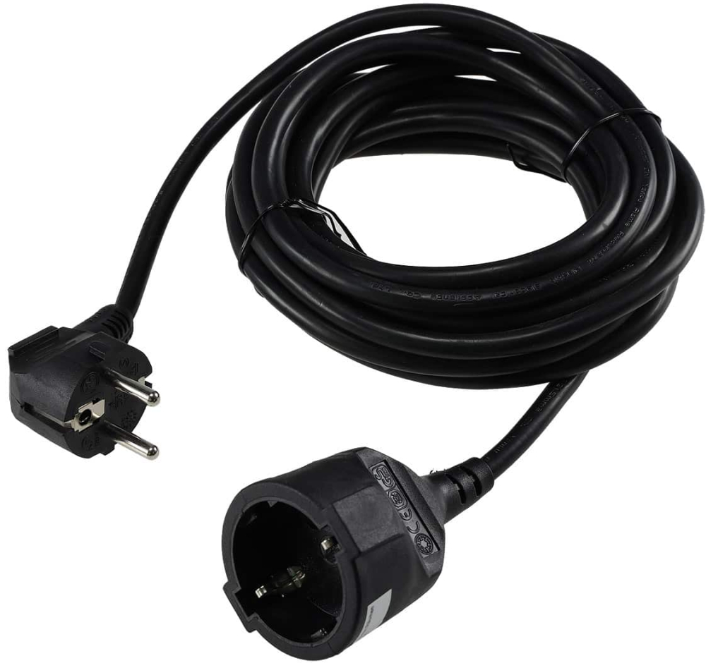 Verlängerungskabel 10m schwarz H05VV-F3G 1,5mm² 16A/250V 18851
