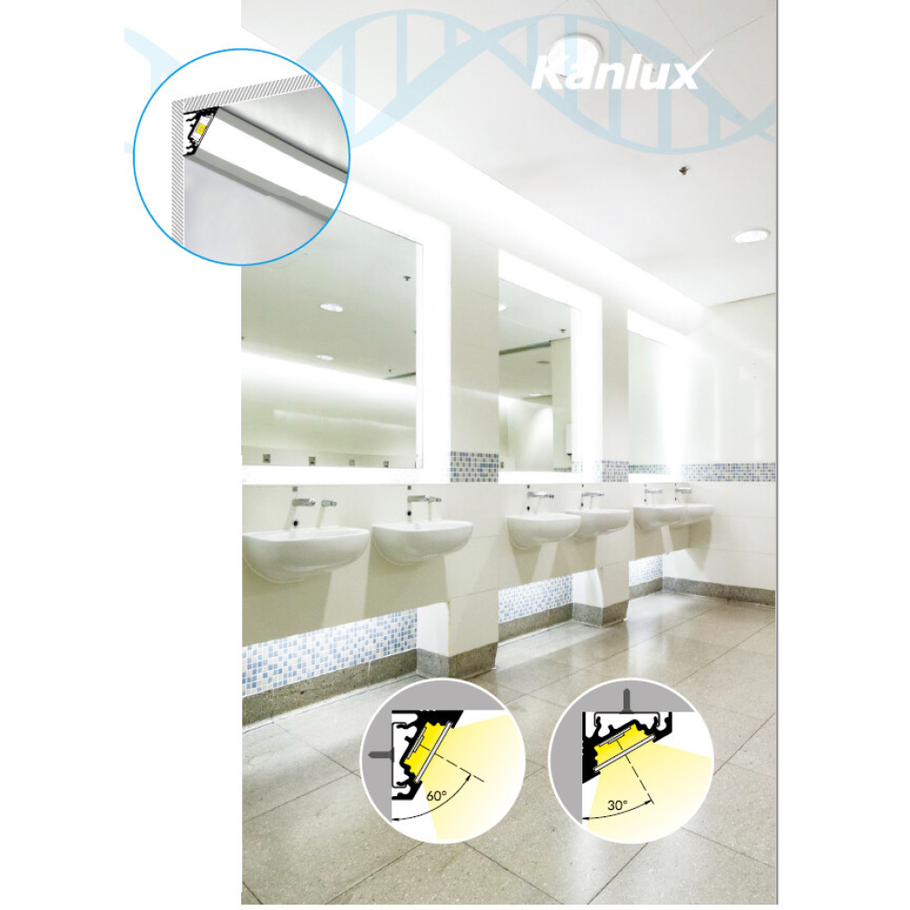 Aluminiumprofil PROFILO C SET-FR 1m Kanlux 19752