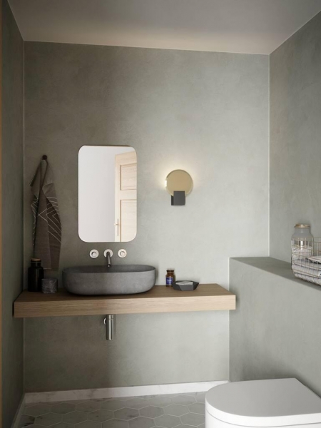 LED Wandleuchte Hester Nordlux IP44 Badlampe schwarz 3-stufiger Moodmaker