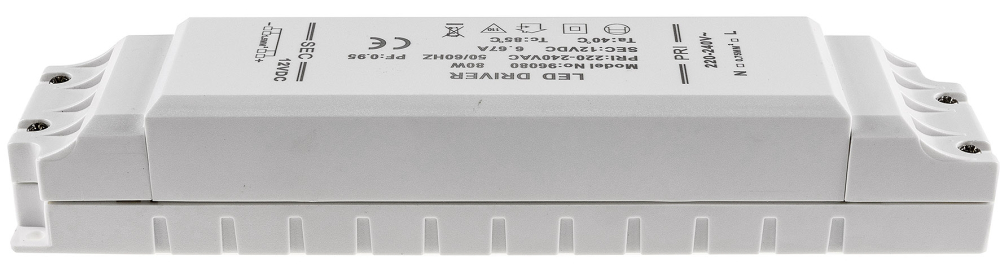 LED Trafo 12VDC 1-80W CTE-80-V2 20208