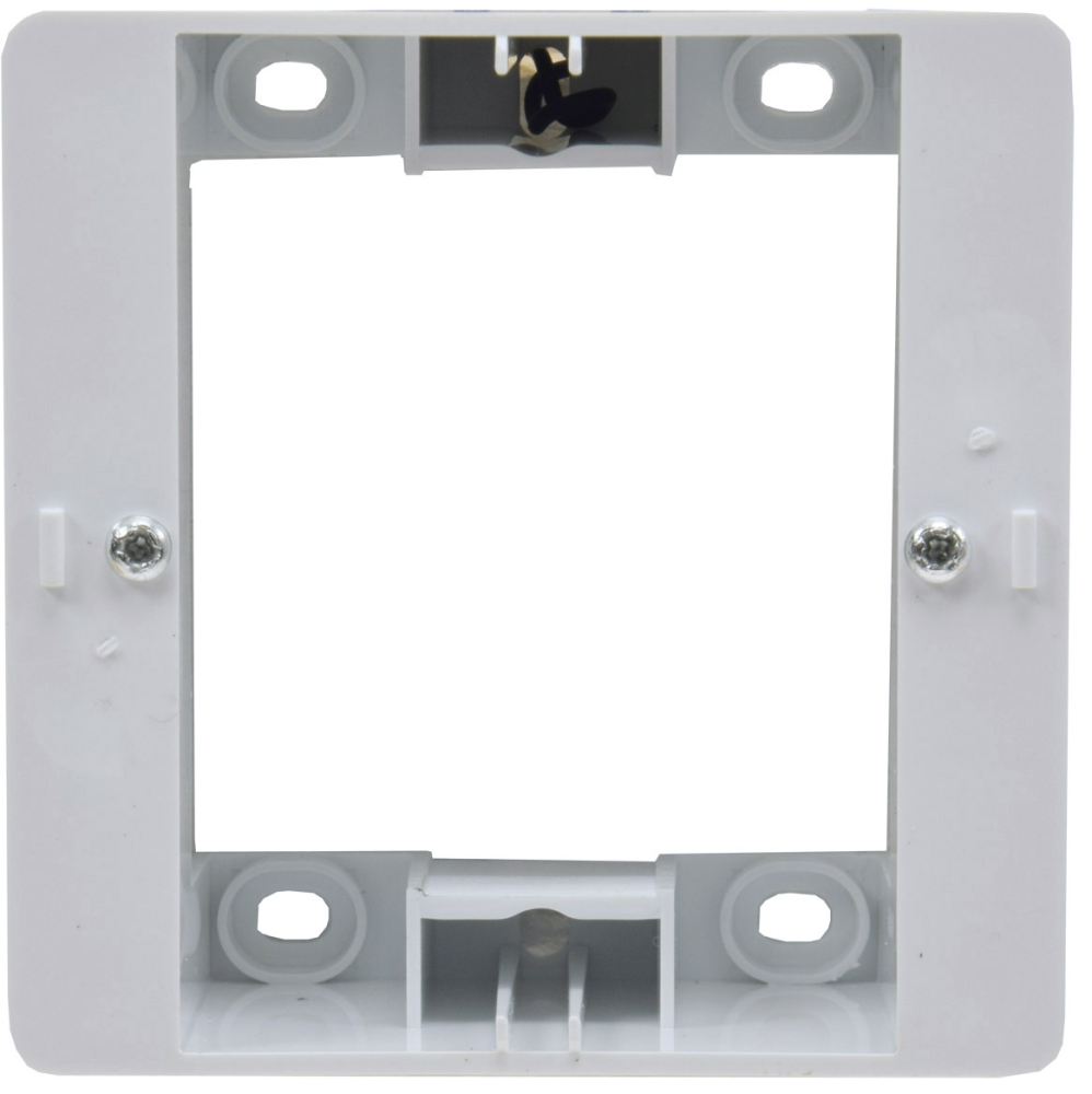 DELPHI Aufputz-Rahmen 80x80x45mm mit Montagebohrung weiß 20424