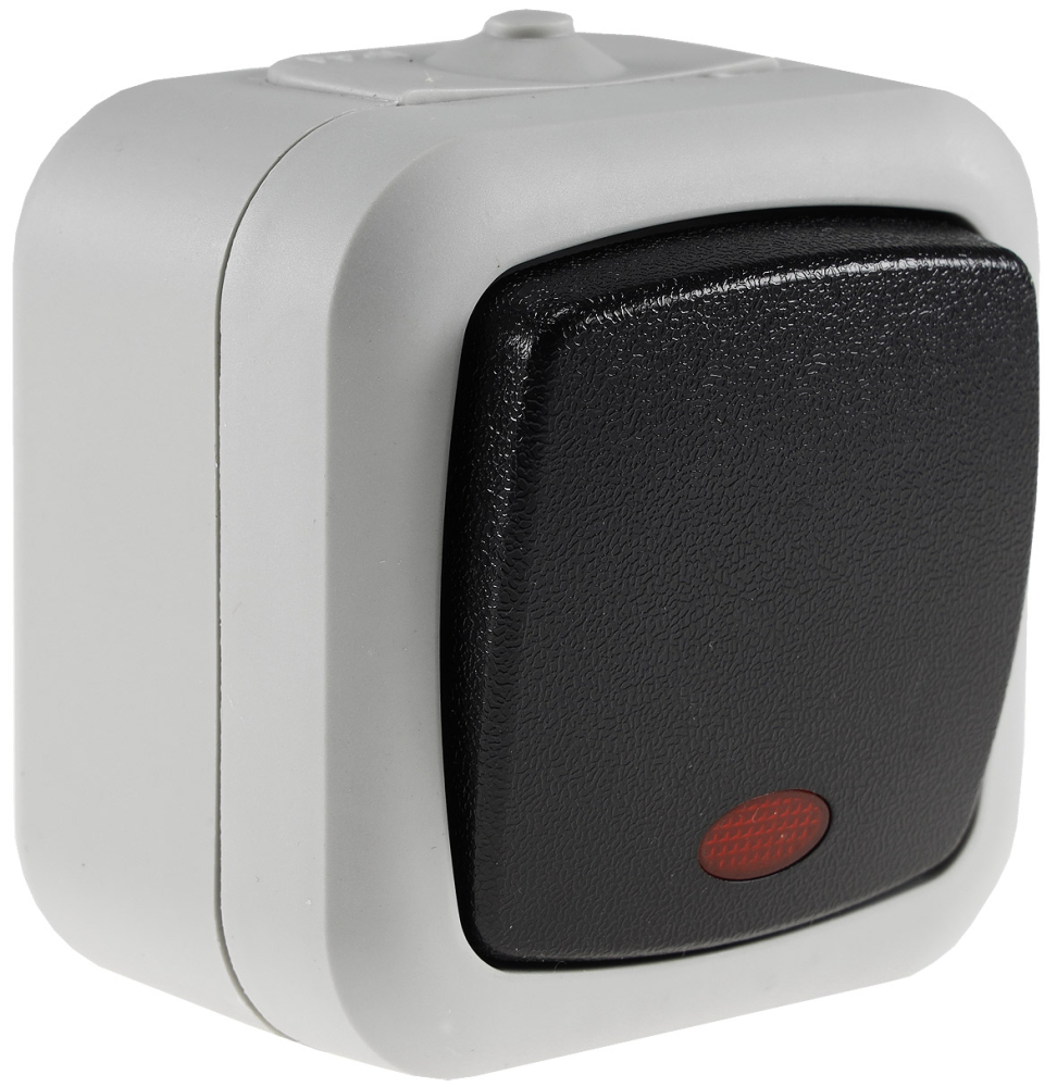 Feuchtraum Kontroll-Schalter IP44 grau ChiliTec 20491