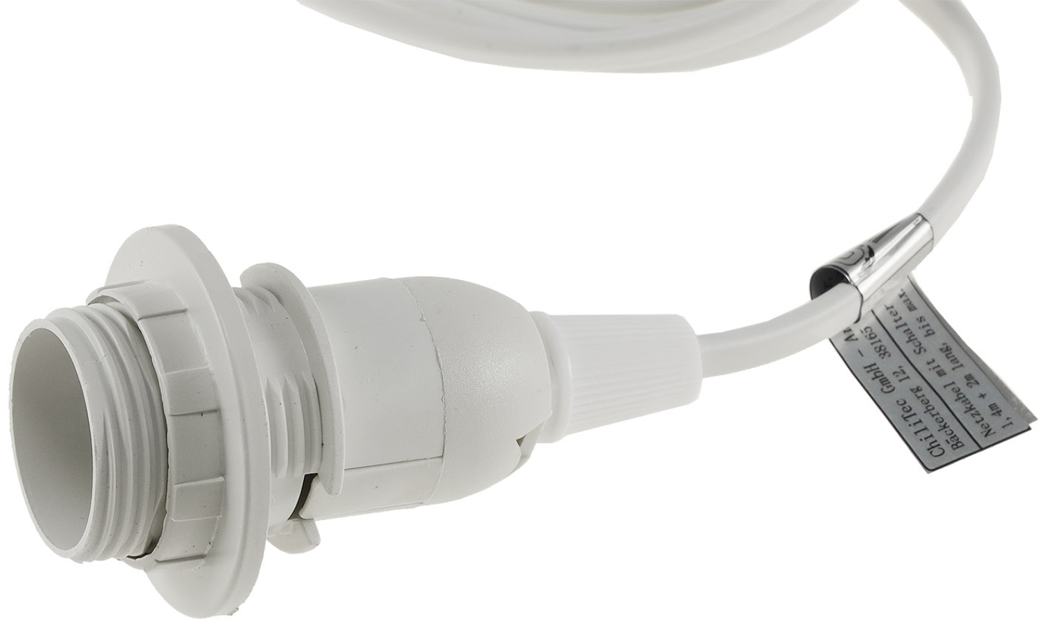 ChiliTec Netzkabel mit Schalter und E14 Fassung 3,4m Weiss 21059