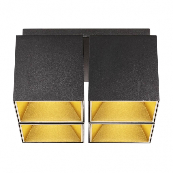 4-Spot Deckenleuchte Ethan Nordlux GU10 schwarz quadratisch 2110430103