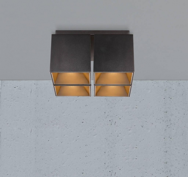 4-Spot Deckenleuchte Ethan Nordlux GU10 schwarz quadratisch 2110430103