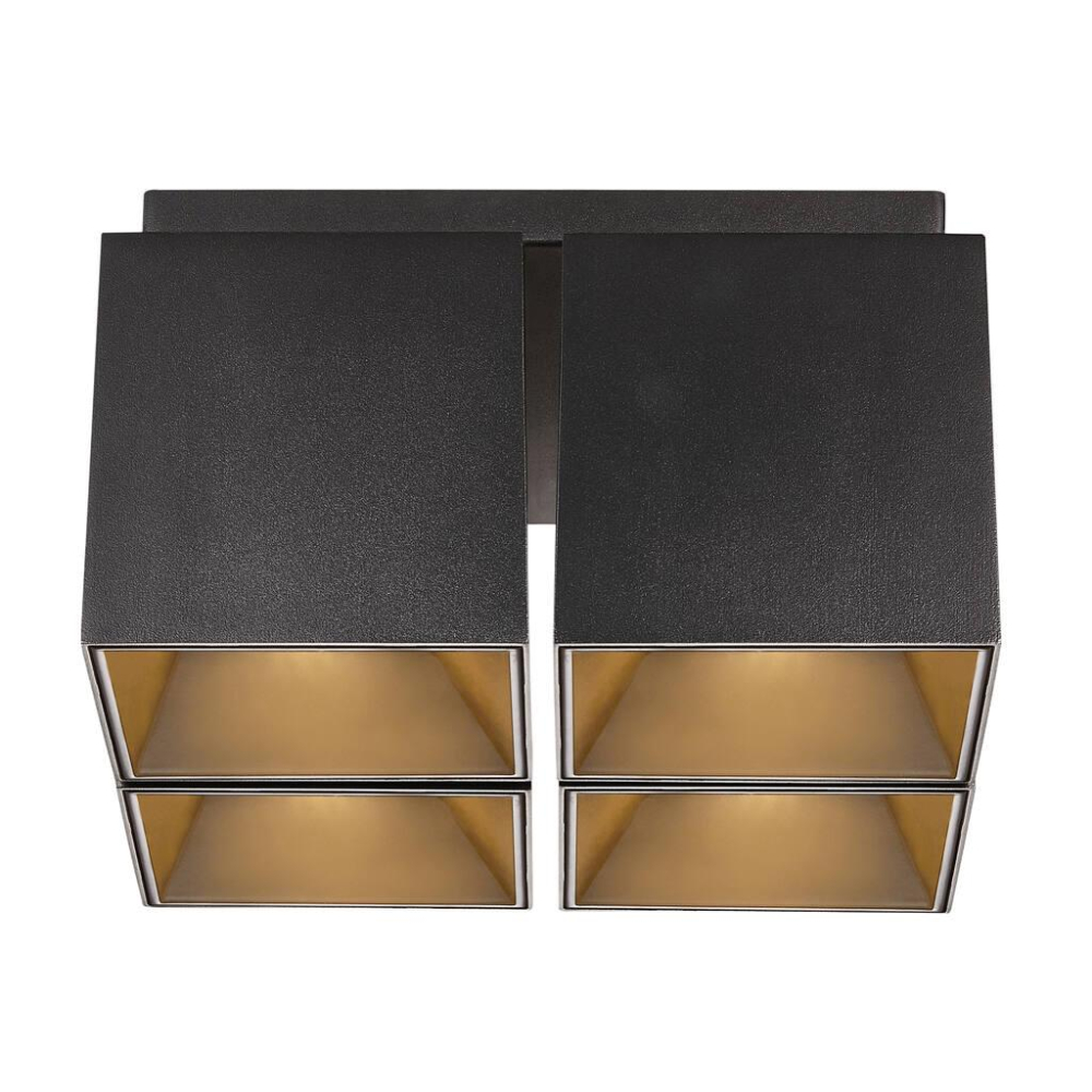 4-Spot Deckenleuchte Ethan Nordlux GU10 schwarz quadratisch 2110430103