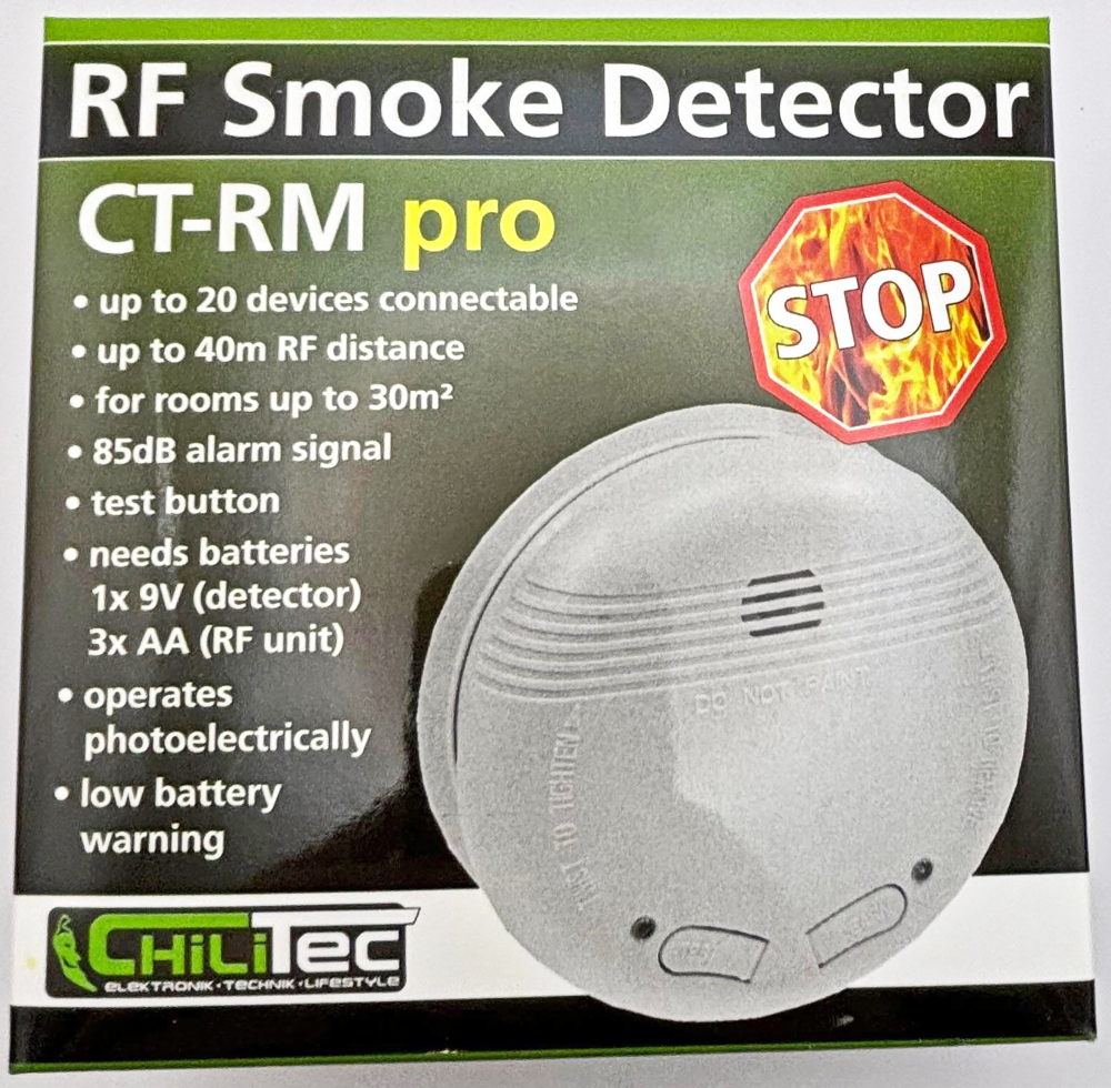 ChilItec Funk-Rauchmelder "CT-RM Pro" nach EN14604 koppelbar 21198